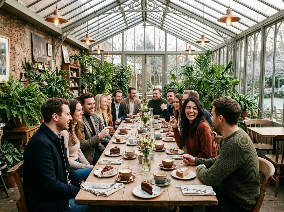Gruppenveranstaltung im Wintergarten